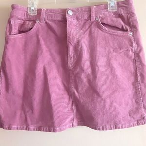 Corduroy pink skirt